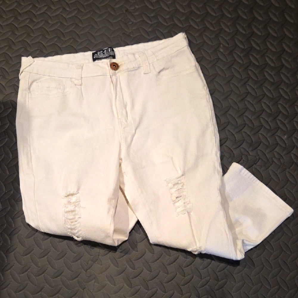 White Distressed Women's Jeans